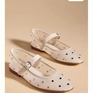 NIB Jeffrey Campbell Studd Flats in Cream.